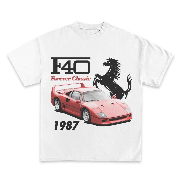 Ferrari F40 1987 Back Design Graphic TEE - view 2