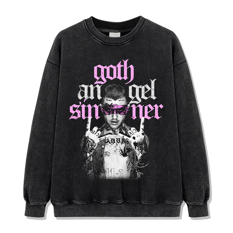 Goth Angel Sinner By Lil Peep Sweatshirt - view 2