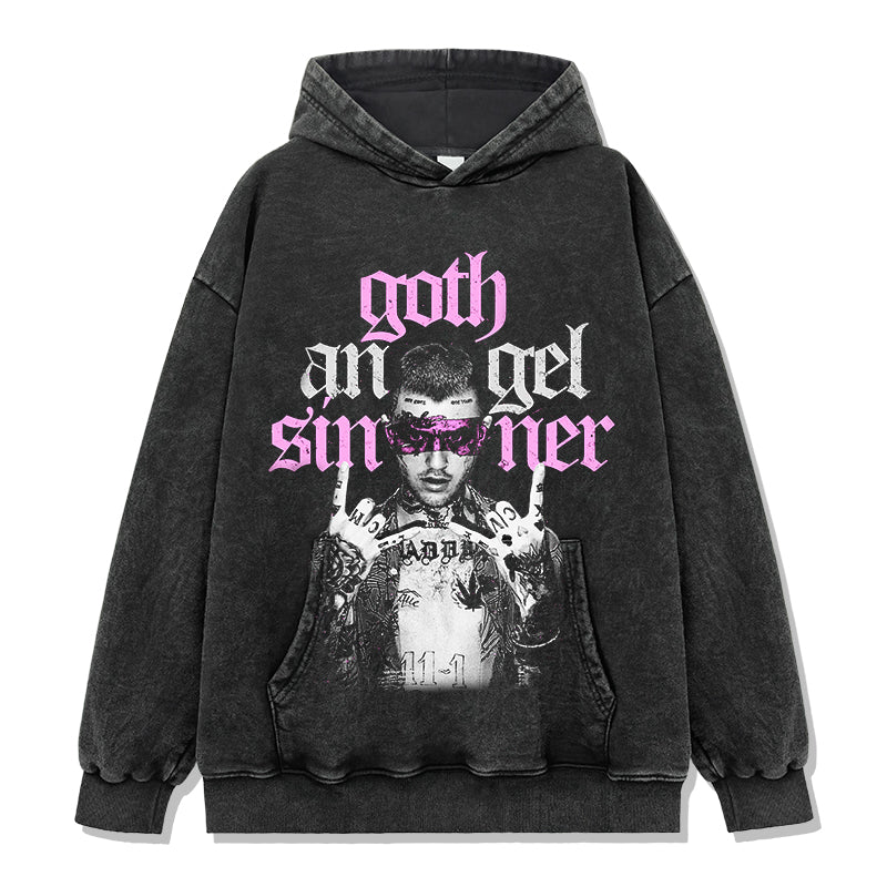 Goth Angel Sinner By Lil Peep Hoodie - view 2