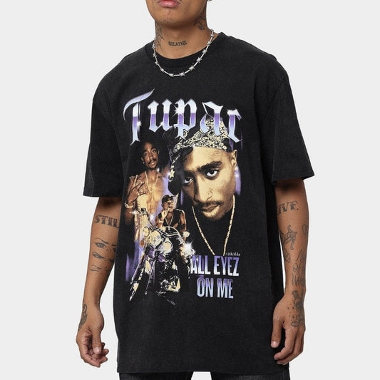 TuPac Vintage Print Tee - 6ixmerchandise