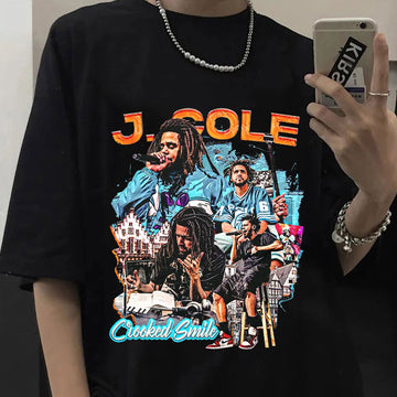 J Cole Crooked Smile Summer T Shirt - 6ixmerchandise