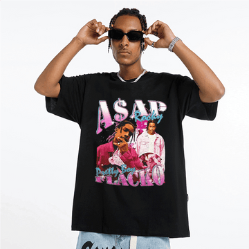 Asap Rocky T Shirt Fashion Streetwear Vintage Punk Hip Hop - 6ixmerchandise