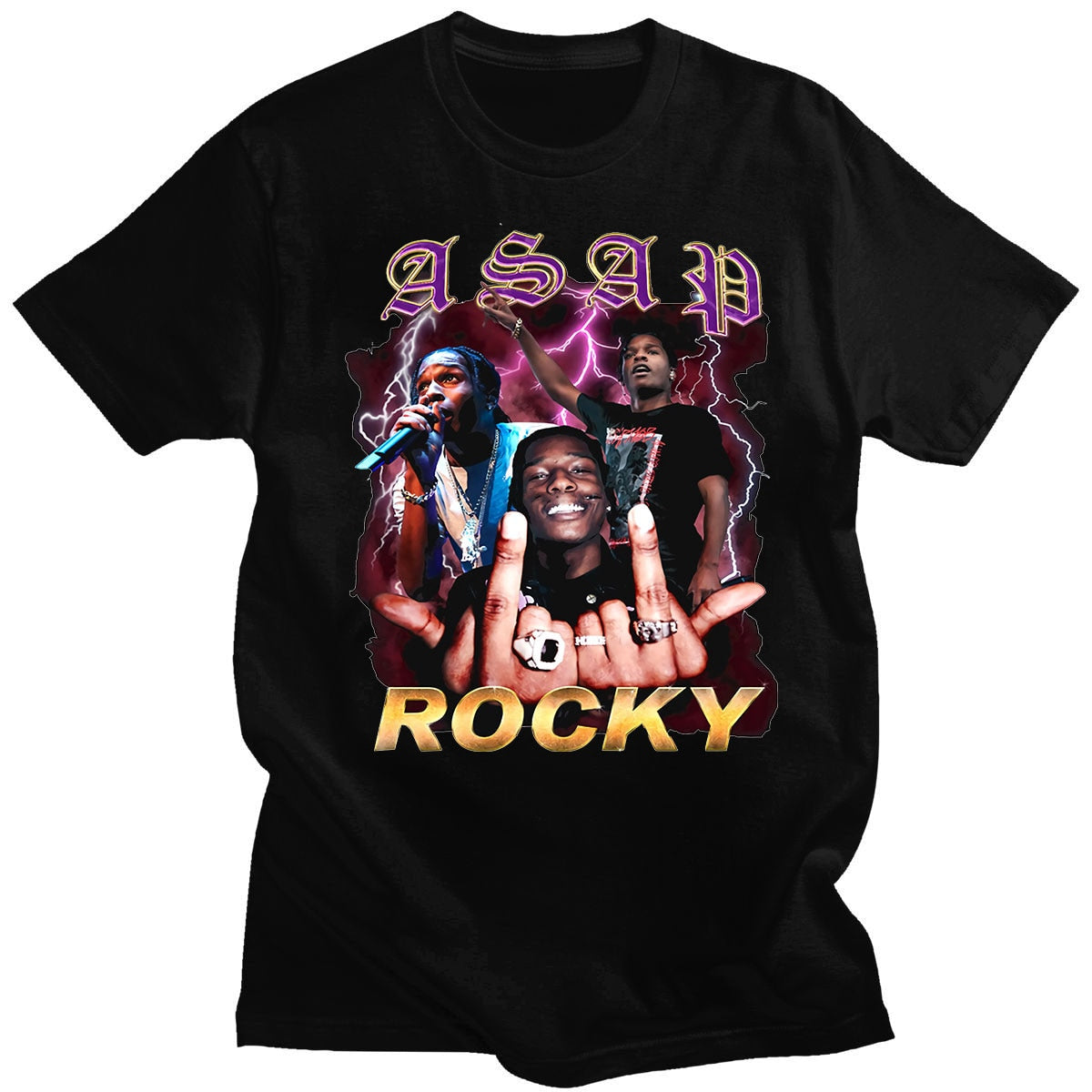 ASAP Rocky T shirt Streetwear Camisetas Hombre - 6ixmerchandise