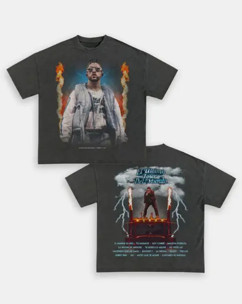 BAD BUNNY  "EL ÚLTIMO TOUR DEL MUNDO" VINTAGE BACK DESIGN TEE - view 2