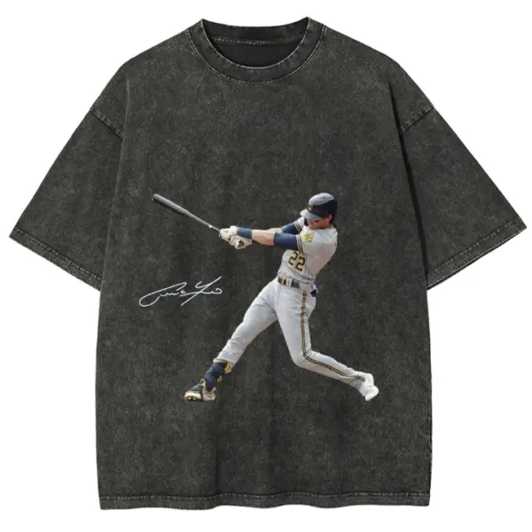 Brewers Christian Yelich Back Design TEE