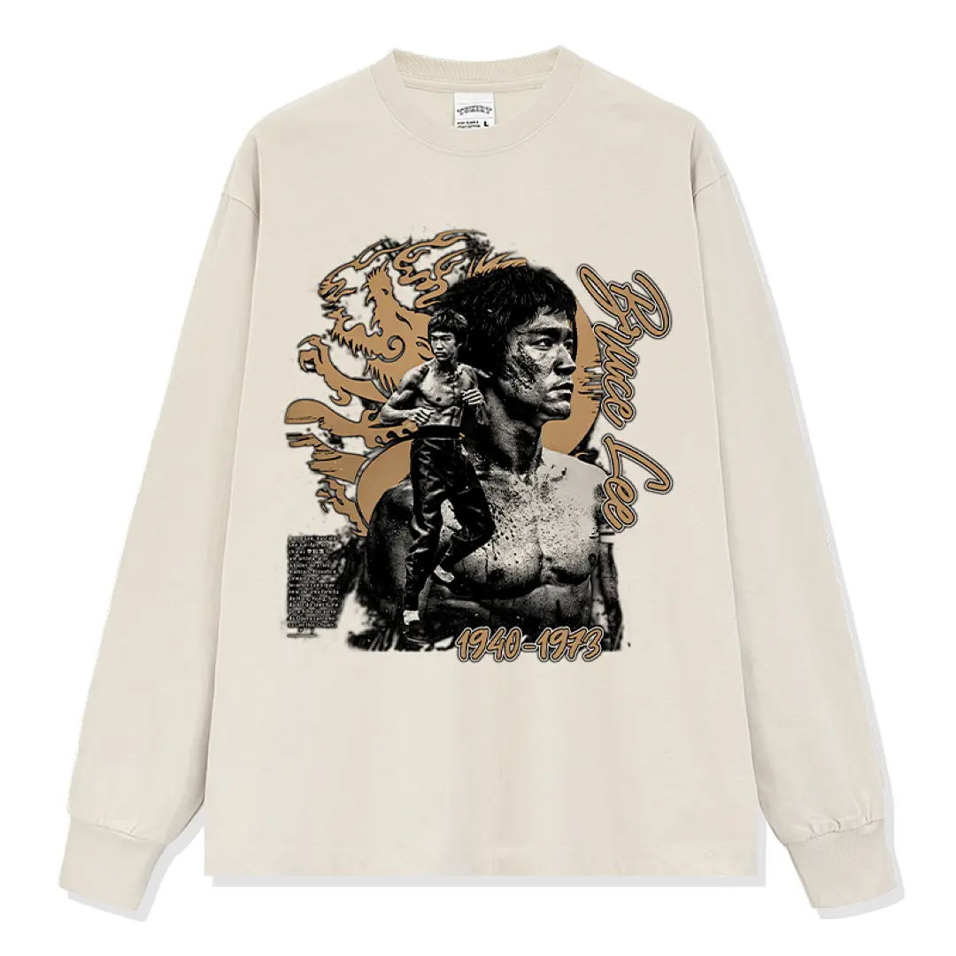 Bruce Lee Sweatshirt - Apricot