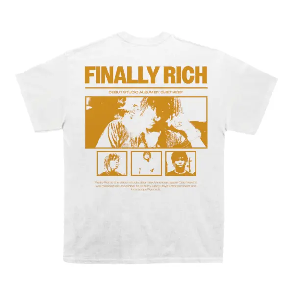 Chief Keef "Finally Rich" Back Design TEE