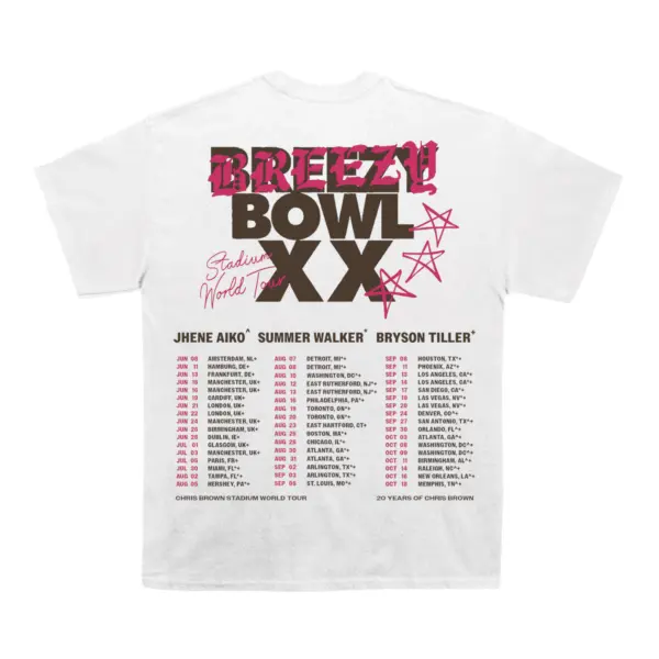 Chris Brown "Breezy Bowl" Back Design Graphic TEE