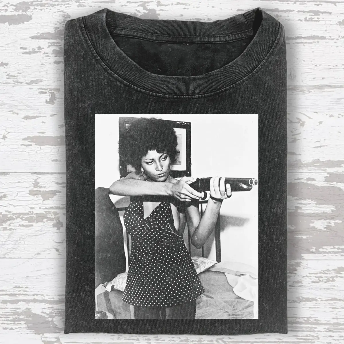 Coffy 1973 'Soul Queen' Pam Grier Action Graphic Tee — product image 2