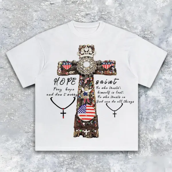 Cross of Hope Heavyweight Streetwear Graphic Tee