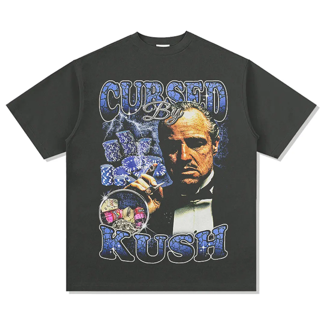 Cursed By Kush Tee - Charcoal