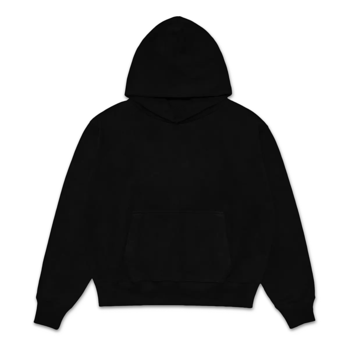 Custom Print Hoodie — Black front