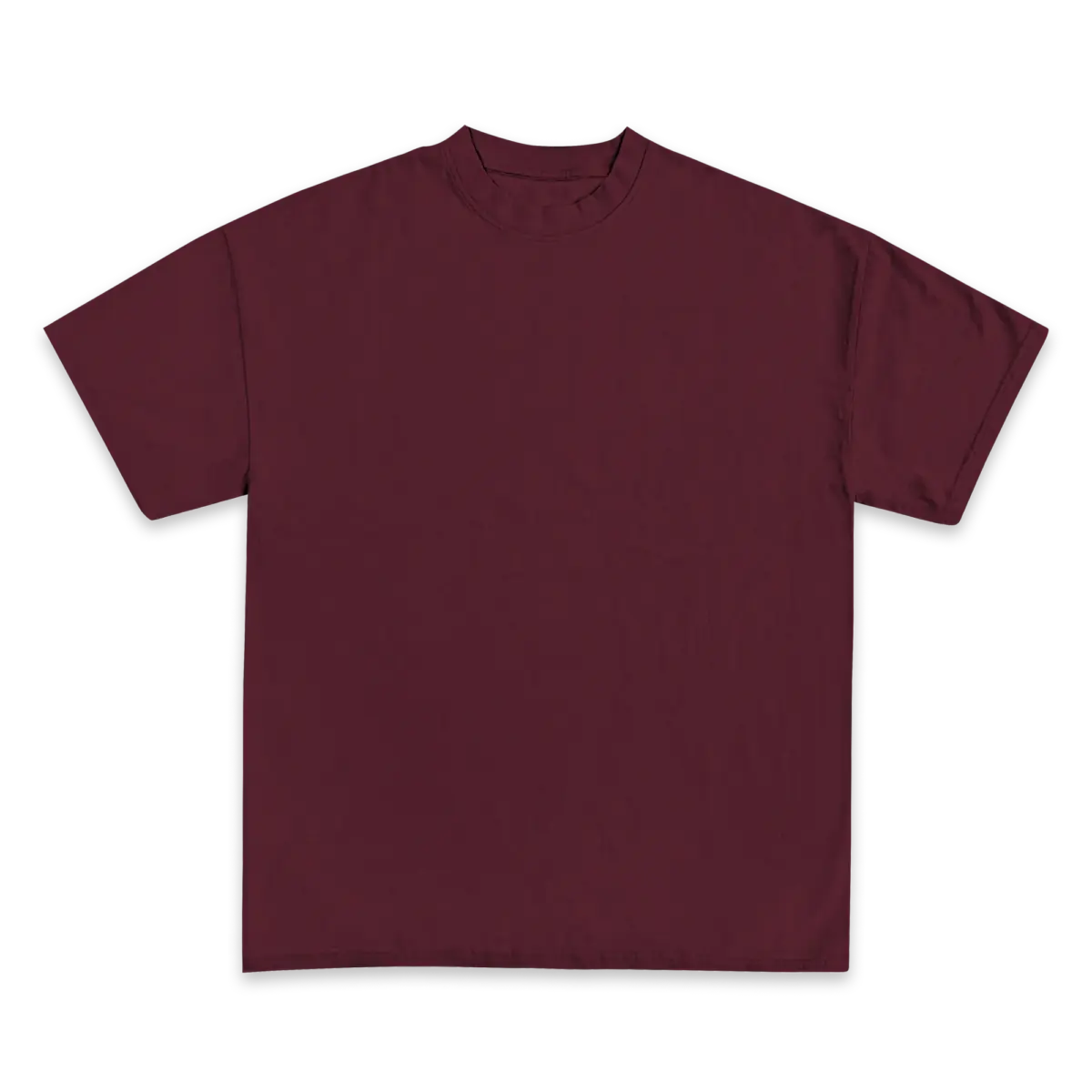 Custom Print Tee — Burgundy front