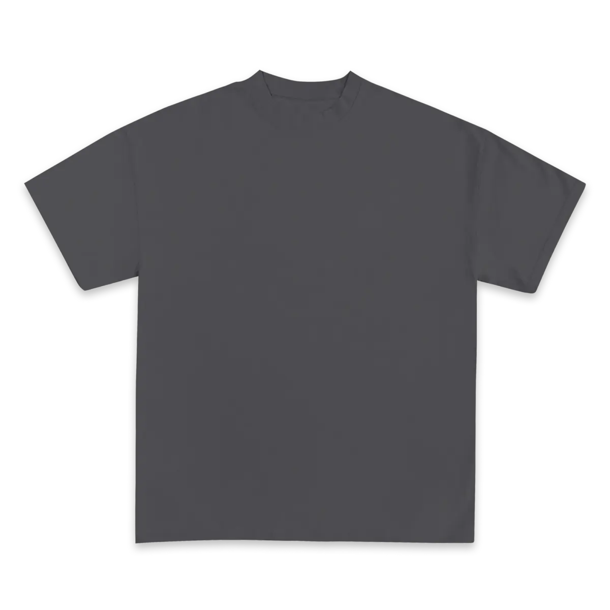 Custom Print Tee — Charcoal front