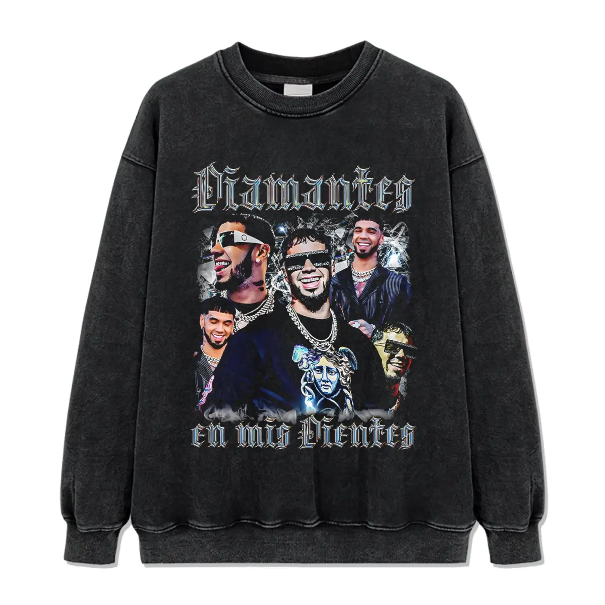 Diamantes En Mis Dientes By Anuel Aa Sweatshirt - view 2