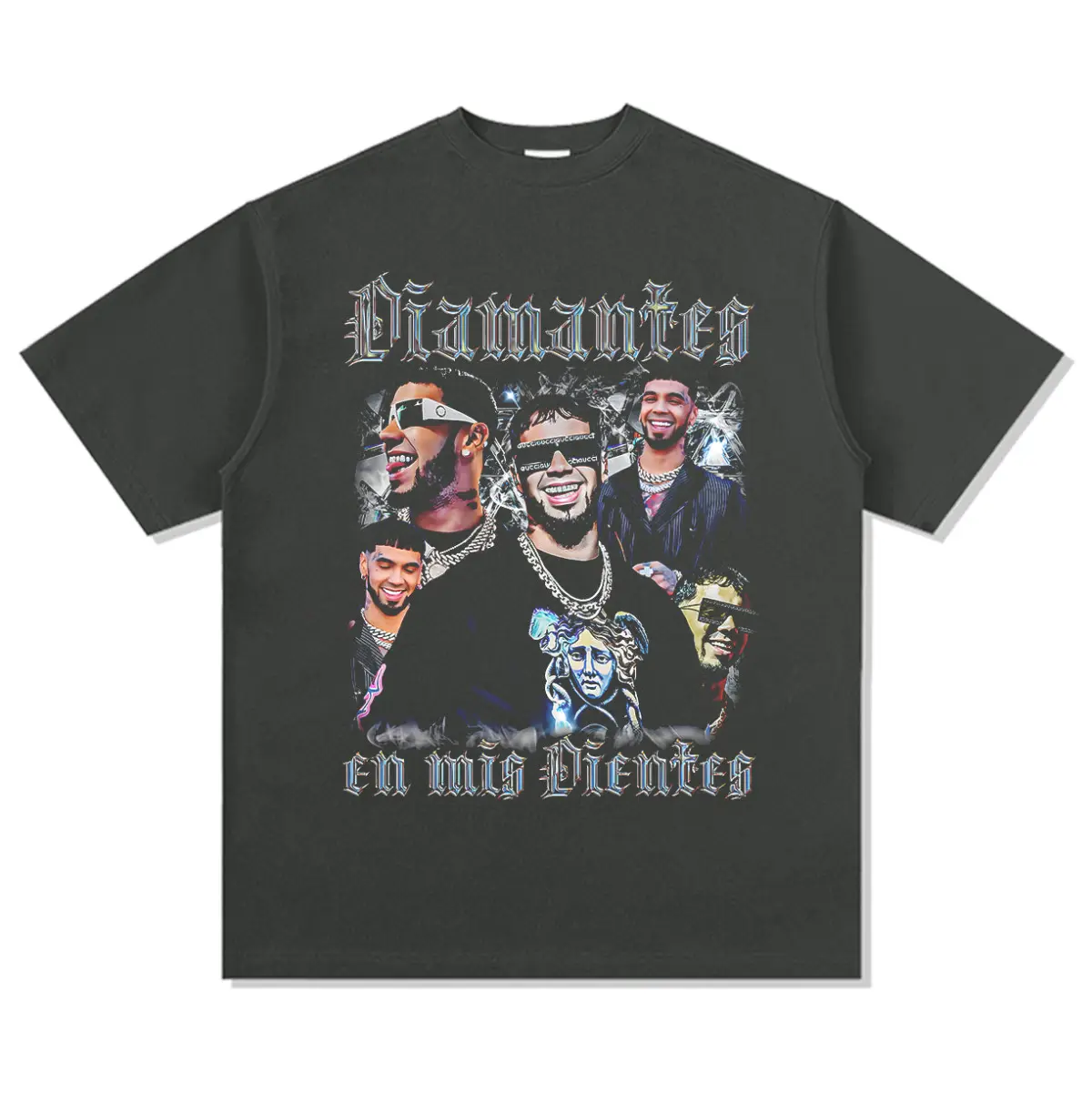 Diamantes En Mis Dientes By Anuel Aa Tee - view 2