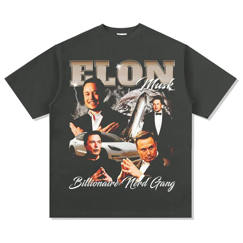 ELON MUSK " BILLIONAIRE NERD GANG"TEE 2024 - view 3