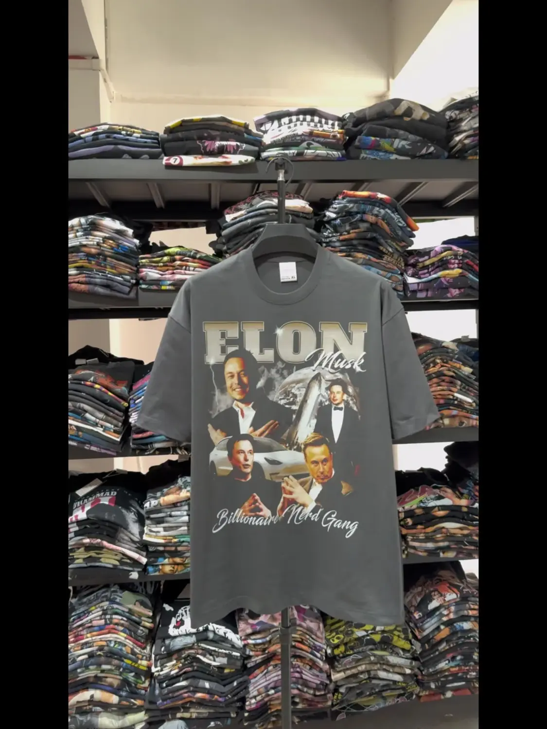 ELON MUSK " BILLIONAIRE NERD GANG"TEE 2024 - view 4