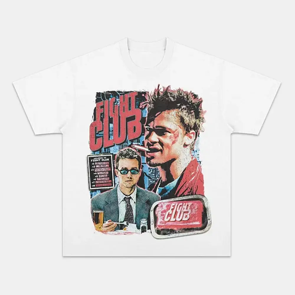 Fight Club 1999 Vintage Graphic Tee Iconic Movie Style - view 4