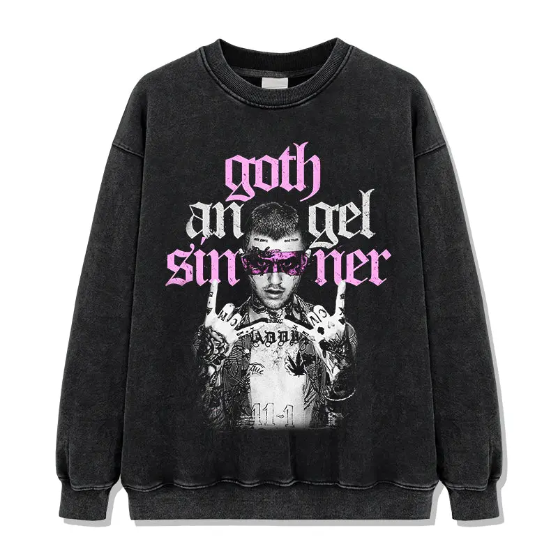Goth Angel Sinner By Lil Peep Sweatshirt - view 2