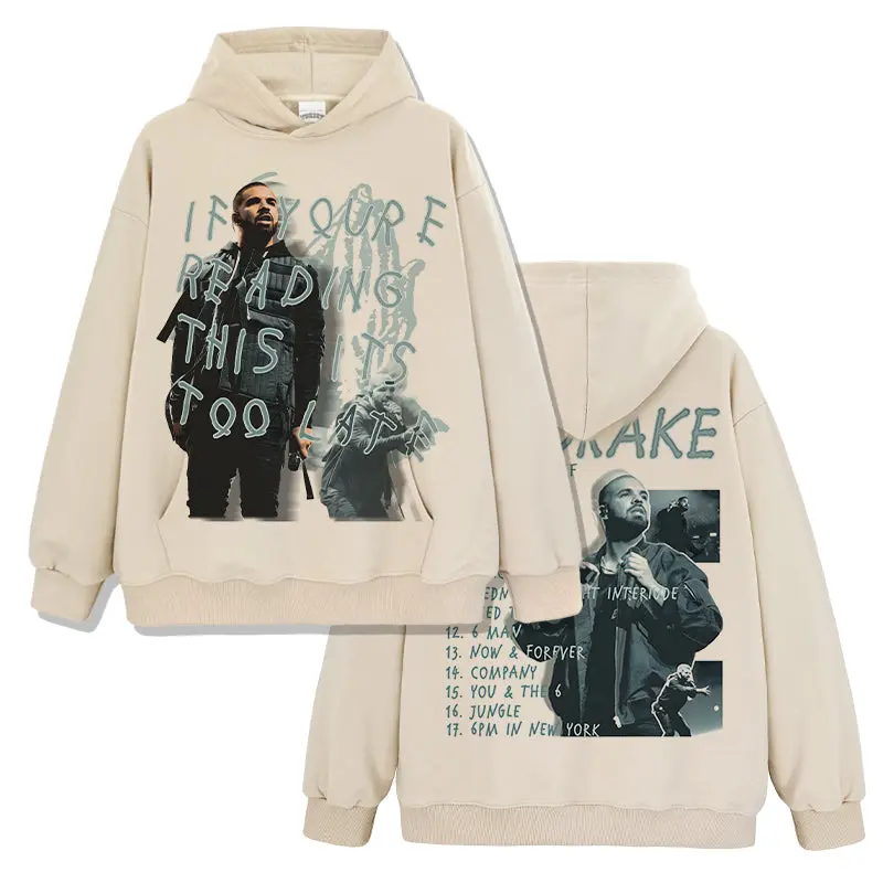 If you're reading this its too late By Drake Hoodie - view 3