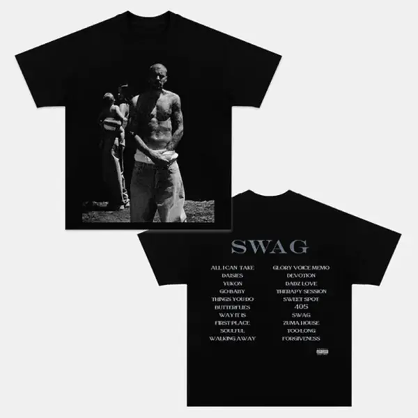 JUSTIN BIEBER & SWAG TEE Back & Front