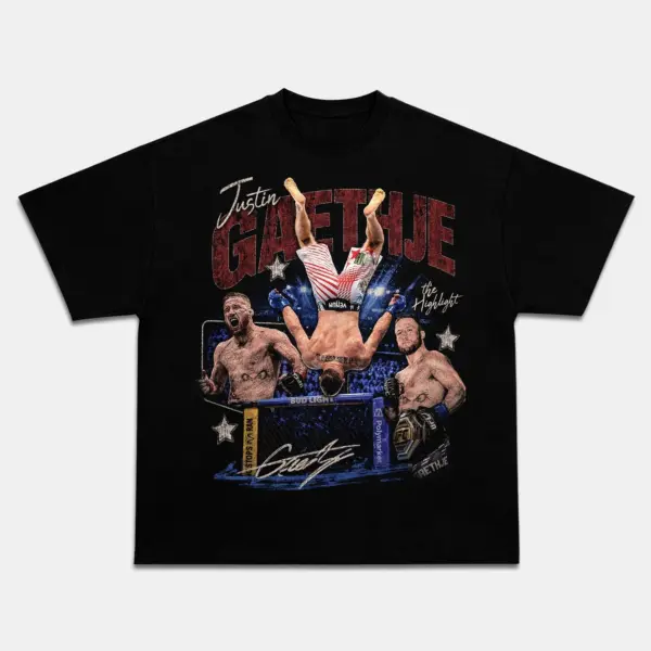 Justin Gaethje UFC Highlight Vintage Graphic Tee