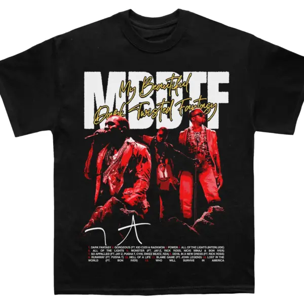 Kanye West“My Beautiful Dark Twisted Fantasy” Album TEE