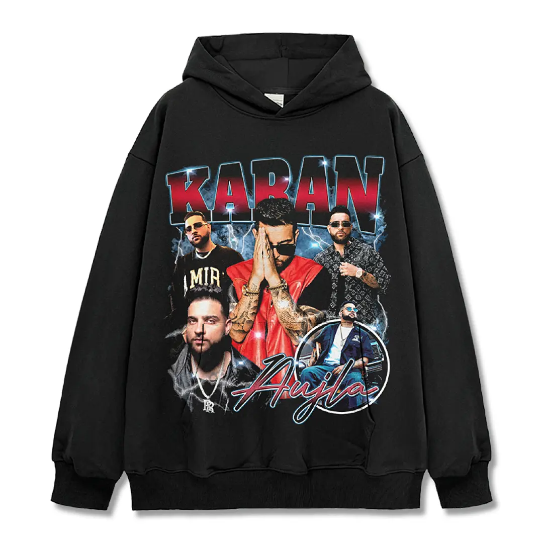 Karan Aujla Hoodie - Black