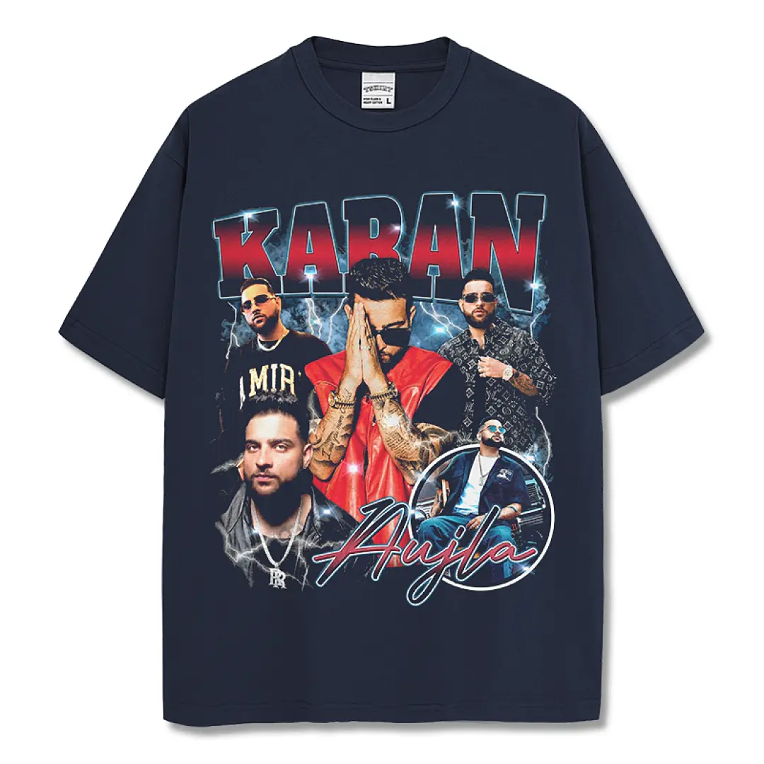 Karan Aujla Tee - Navy