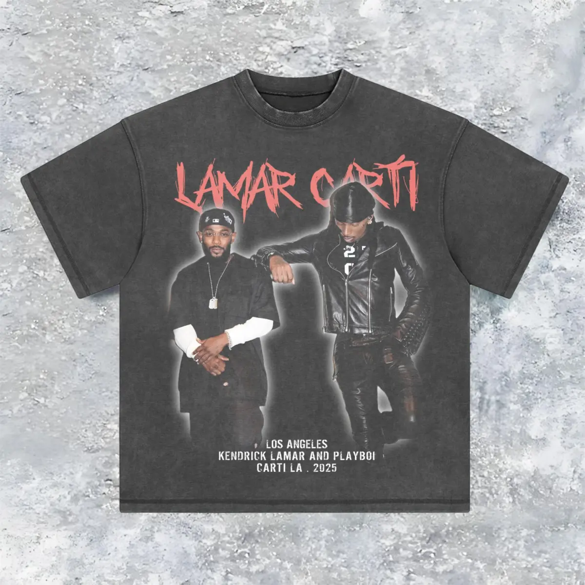 Kendrick Lamar & Playboi Carti 'Pop Out LA' Vintage Rap Tee — product image 2