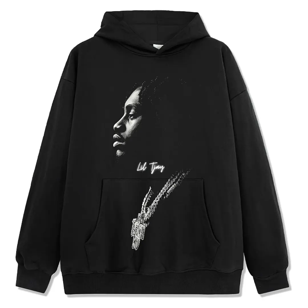 Lil Tjay Design 7411 Hoodie - Black