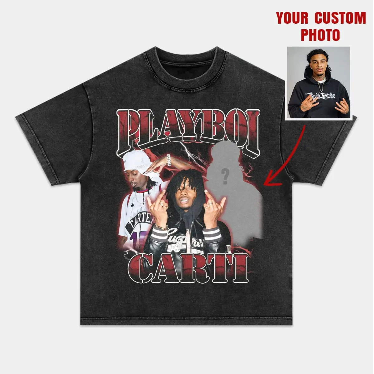 Playboi Carti Custom Graphic Tee — product image 2