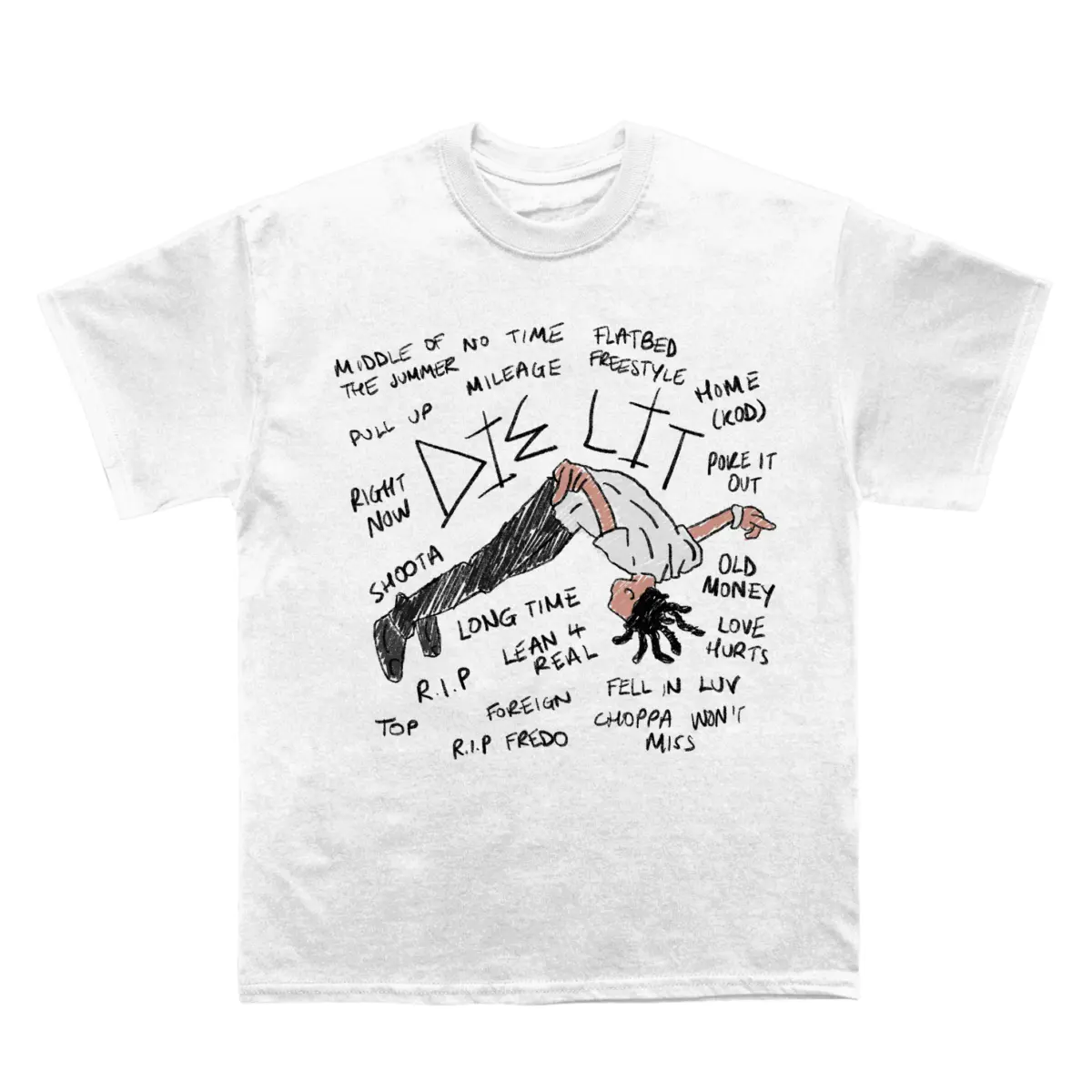 Playboi Carti " Die Lit Sketchbook " TEE - view 2