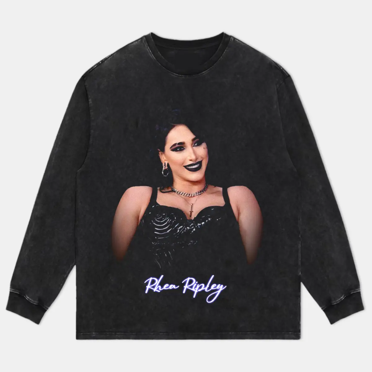 Rhea Ripley 'Mami' Judgment Day Vintage Wrestling Graphic Long Sleeve T-Shirt — product image 2