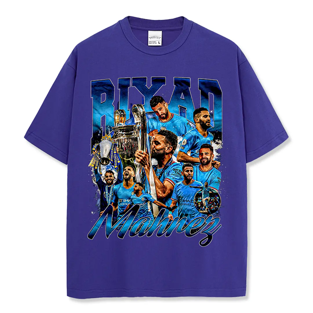 Riyad Mahrez Tee - Royal Blue