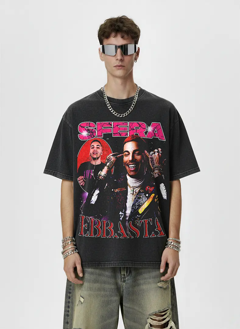 Sfera Ebbasta Tee - Washed Black
