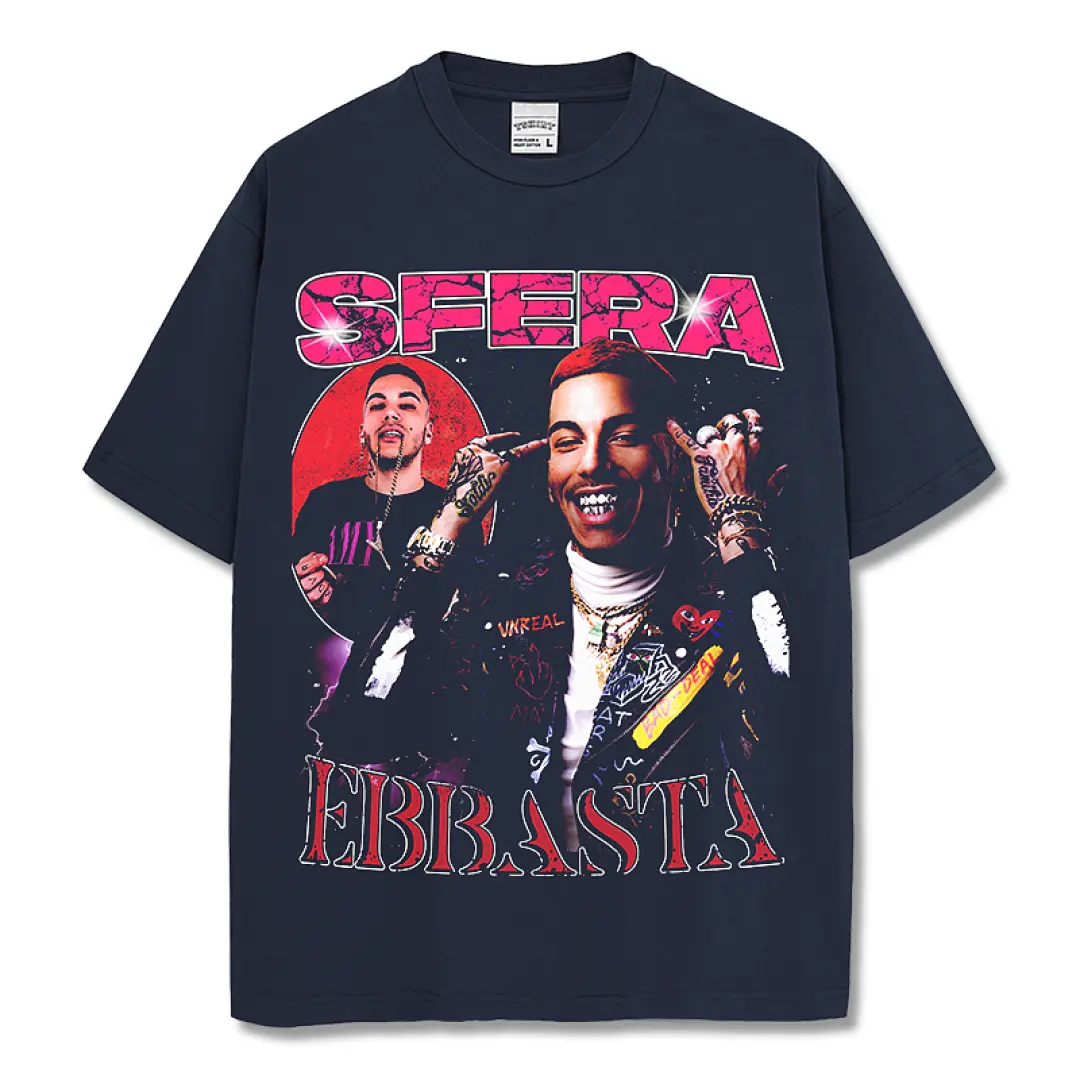 Sfera Ebbasta Tee - Navy