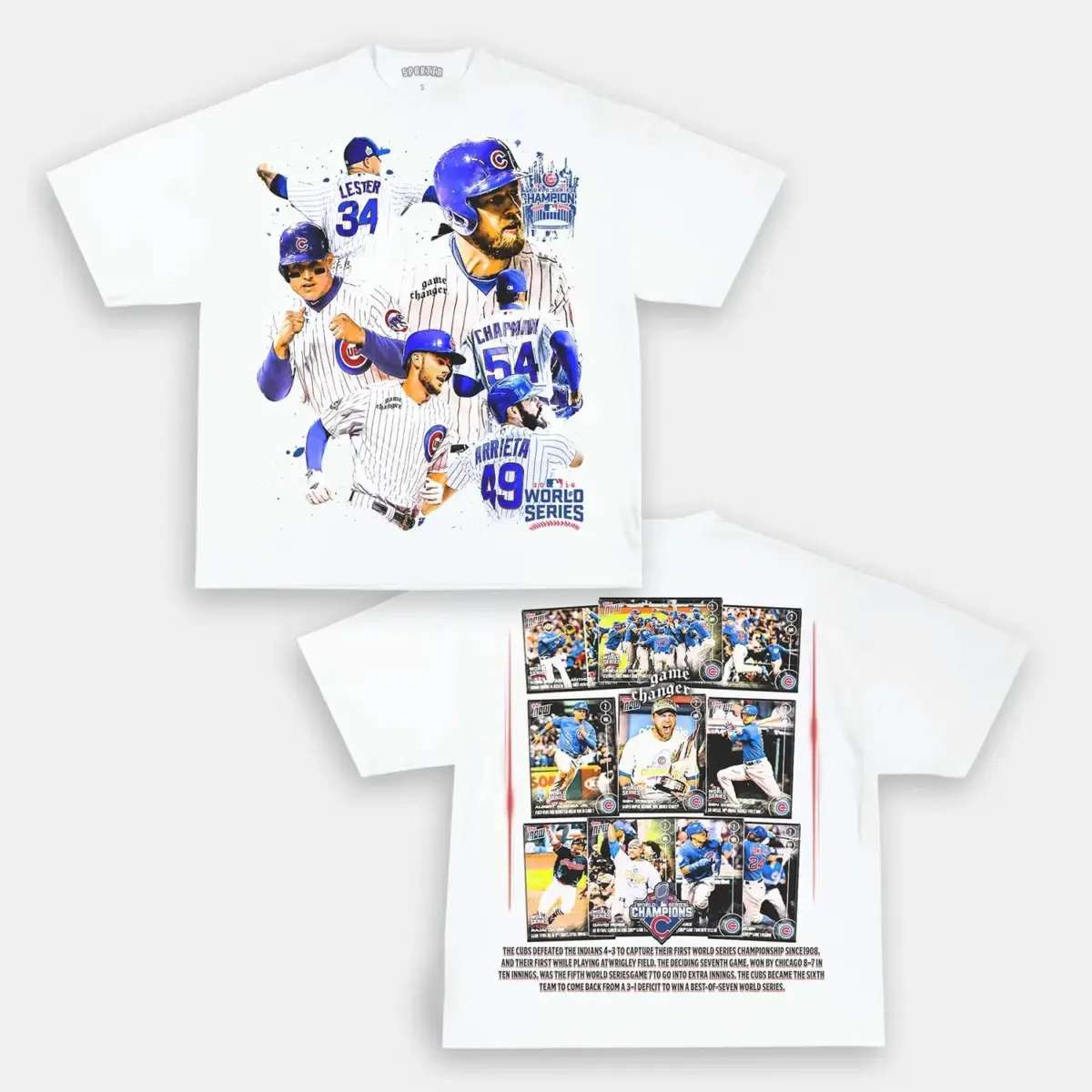 World Series champion Cubs  Back Design TEE - view 2