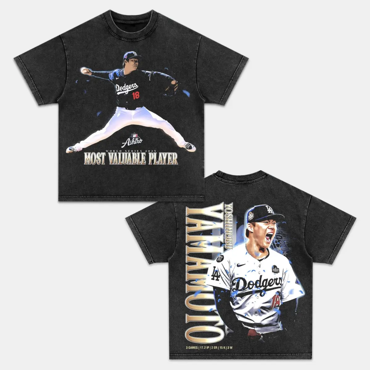 Yoshinobu Yamamoto World Series MVP Graphic Tee — product image 2