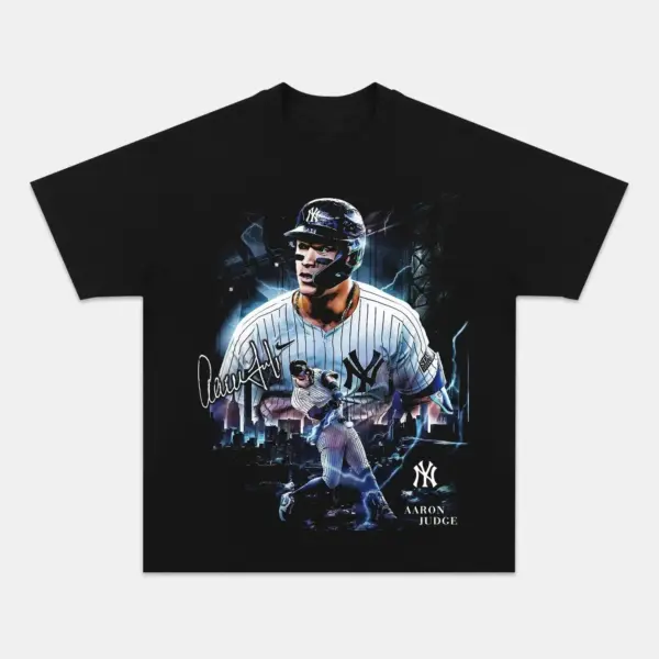 Aaron Judge Tee – Pinstripe Jersey Collage