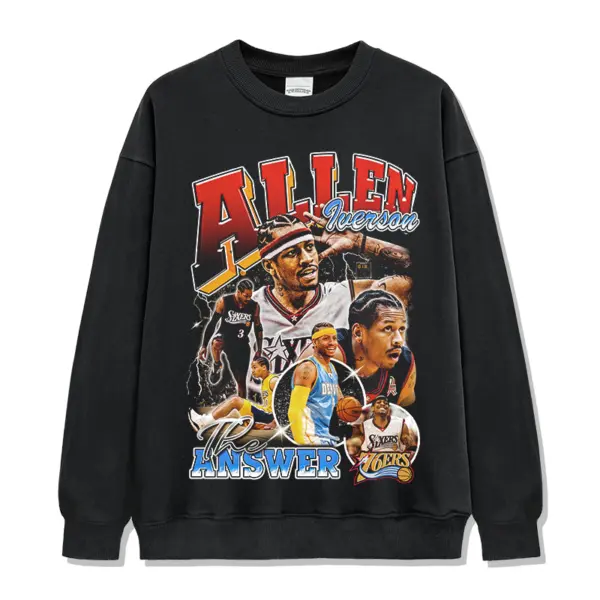 Allen Iverson Sweatshirt NBA – Red Letters, The Answer