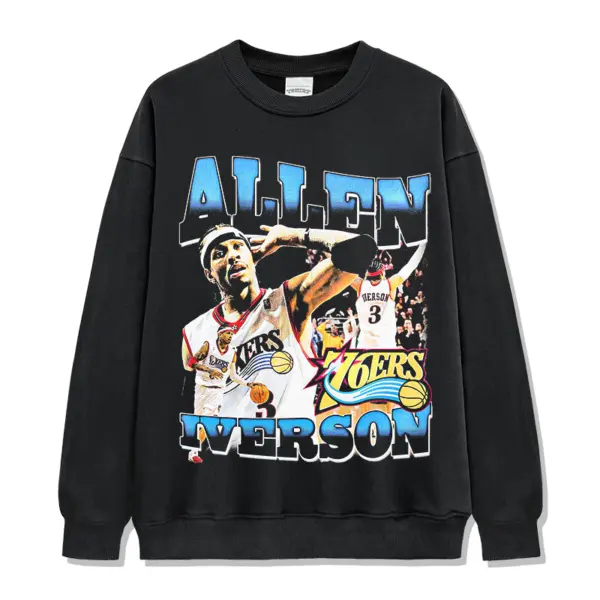 Allen Iverson Sweatshirt NBA – Blue Chrome Letters