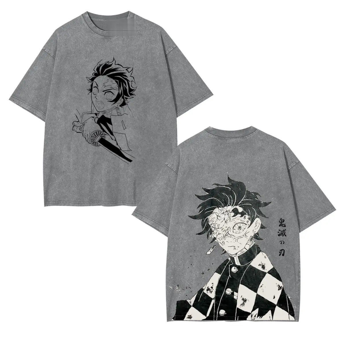Anime Graphic Demon Slayer Vintage Heavyweight Graphic T-Shirt — product image 4