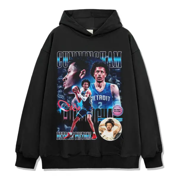 Cade Cunningham Hoodie NBA – Blue Block Letters