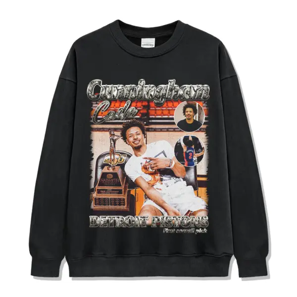 Cade Cunningham Sweatshirt NBA – Silver Script, Trophy
