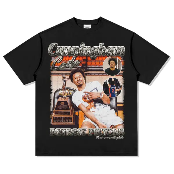 Cade Cunningham Tee NBA – Silver Script, Trophy