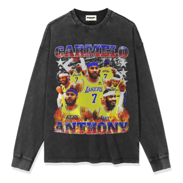 Carmelo Anthony Sweatshirt NBA 2024 – Yellow Lakers 7