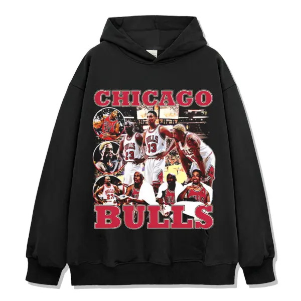 Chicago Bulls Hoodie NBA – Red Player Collage