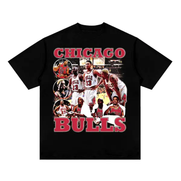 Chicago Bulls Tee NBA – Red Player Collage